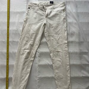 Adolfo Dominguez Cream Skinny Jeans